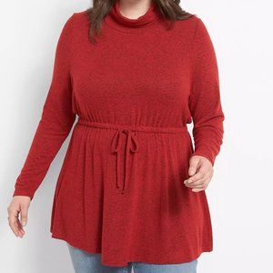 LANE BRYANT Funnel-Neck Hacci Tunic Size 18/20